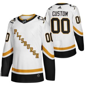 Pittsburgh Penguins Drakter Custom Hvit 2020-21 Reverse Retro Fourth Authentic